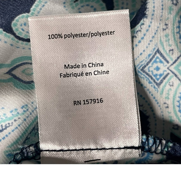 GIGI PARKER WOMENS COLD SHOULDER BLOUSE PAISLEY AQUA XS NEW WITH TAGS - Picture 8 of 9